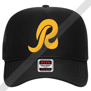 Washington Redskins Script R 09 Retro Logo Foam Trucker Hat BLACK